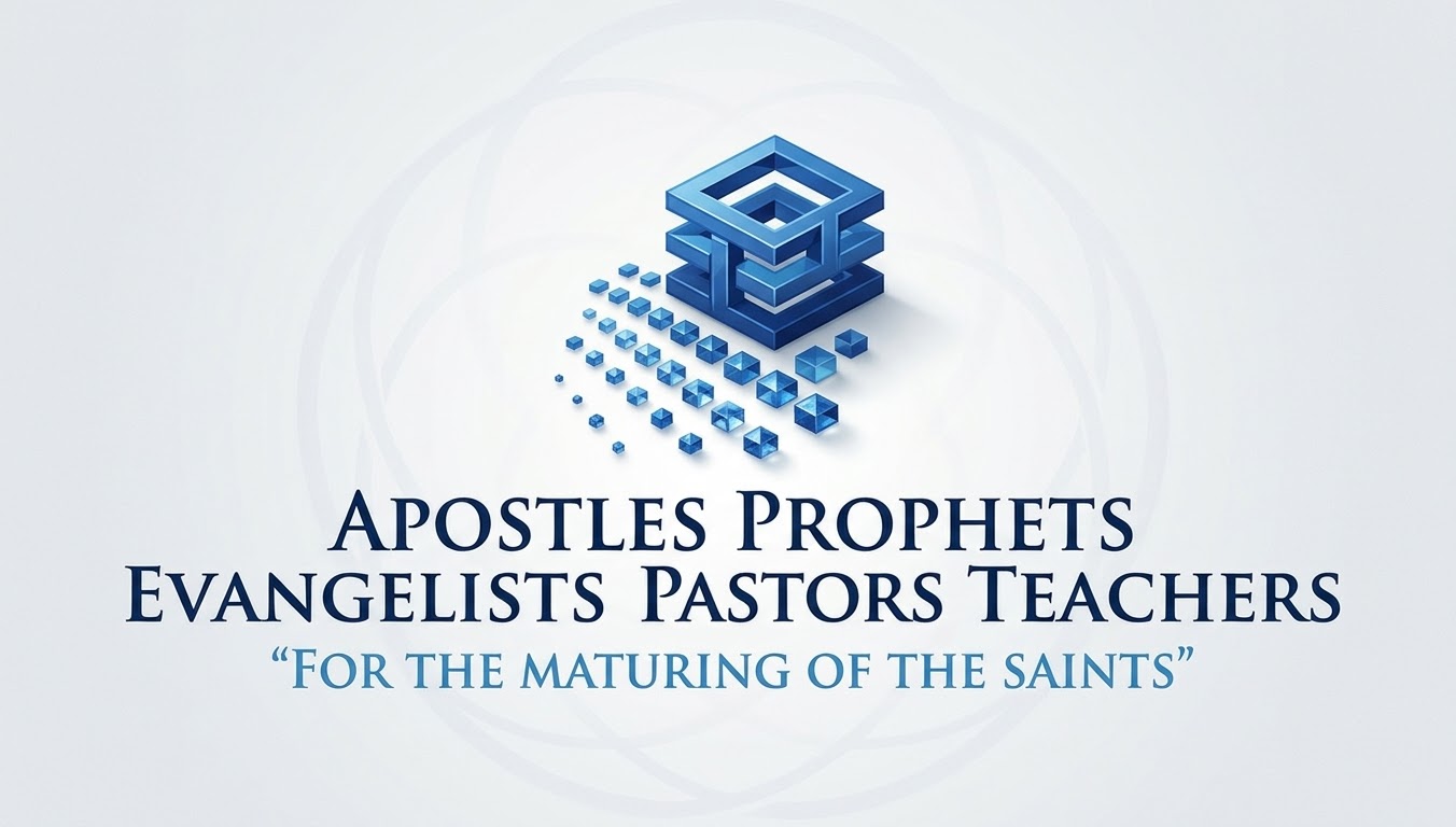 Worldwide Ministerial Fellowship group logo supplied by Dr Rex: Apostles Prophets Evangelists Pastors Teachers - For the maturing of the saints.